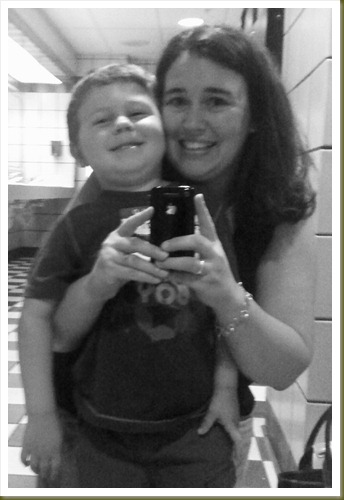 Sam and Mommy b&w