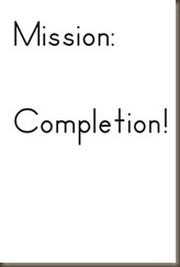 mission completion text page