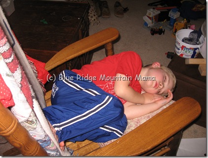 napping in the chair
