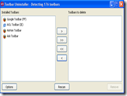 Come rimuovere tutte le toolbar barre degli strumenti Internet al volo con un clic
