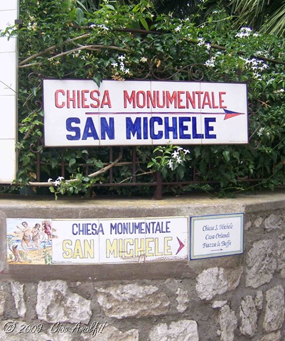 [Ciao Amalfi Coast Blog San Michele sign[7].jpg]