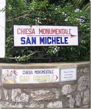 Ciao Amalfi Coast Blog San Michele sign