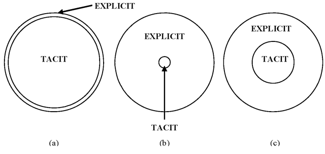 The relationship between tacit and explicit knowledge