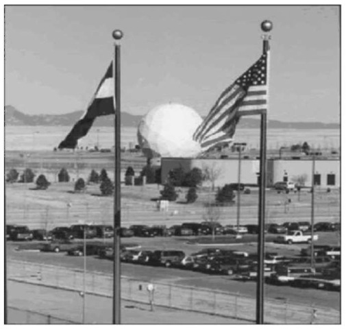 PIKE, a Remote Tracking Station at Schriever AFB, Colorado, looks like a giant golf ball to casual observers. PIKE is operated by the 22nd Space Operations Squadron. Figure courtesy USAF Space Command. Picture can be found at http:// www.peterson.af.mil/hqafspc/Library/almanac/pg12/almanac_12.htm. This figure is available in full color at http://www.mrw.interscience.wiley.com/esst.
