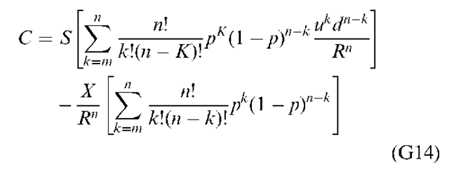 binomial options pricing formula