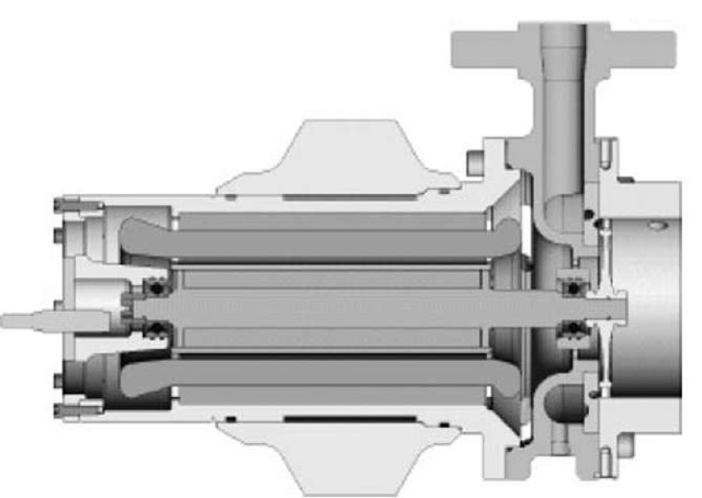 100-kW single-stage axial-flow air turbine generator. 