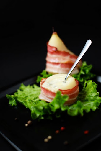 Poires au gorgonzola et lard Poires au gorgonzola et lard