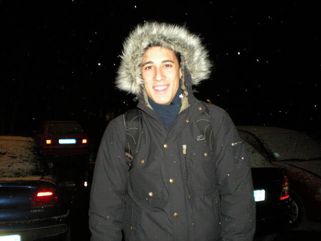 A primeira neve a cair