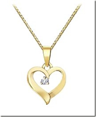 14k gold heart pendant