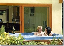 Enjoy a soak in the Private Hot Tub with your Accommodation