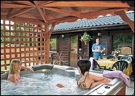Soak in the Private Hot Tub with your Lodge