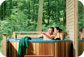 Relaxing Private Hot Tubs with Some of the Lodges