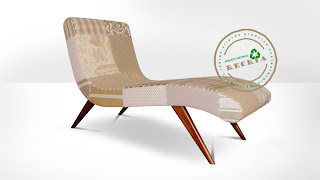 Chaise Long Patwork Marron
