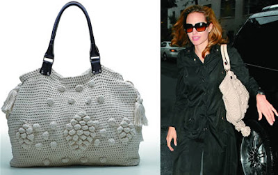 Angelina Jolie e sua bolsa de crochê
