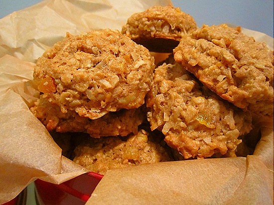 Oatmeal Cookies with Apricots, Walnuts & Coconut