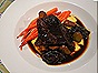 Braised Beef Short Ribs with Brandy, Prunes & Green Olives