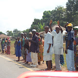  &ndash; Happy and anxious the villagers greet the new President. Most have never had such an event and are so appreciative. . ..© 2008 Nazareth House Apostolate; all rights reserved
