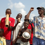  &ndash; Making music for the President as he and his convoy travel through the Up Country. . ..© 2008 Nazareth House Apostolate; all rights reserved
