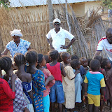  &ndash; James and the Kabala teachers line the children up for their belated Christmas treats - Candy Canes.February 2008 …. © 2008 NHA Photos