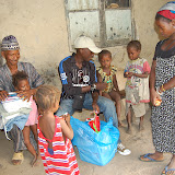  &ndash; James distributing the clothing, toothpaste, toothbrushes, goodies. .....© 2008 NHA photos