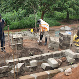  &ndash; (1 August 2007)_working in the rain to prepare the building. ... © 2007 NHA photos, J Mansaray