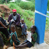  &ndash; Children wait with parents after opening day. ...© 2008 Nazareth House Media, VAH photographer. September 17, 2008.