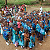  &ndash; Students gather outside of the school building..© 2008 September Nazareth House Apostolate Media, James B. Mansaray, photographer.