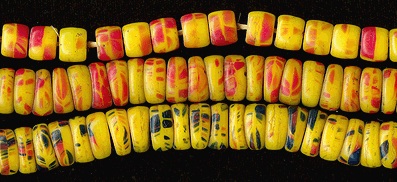 Multicolor Molded Kancamba Trade Beads