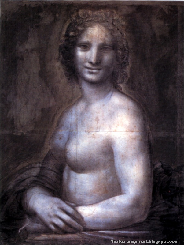 Copie de Leonard, Joconde nue, 1515-1518, Chantilly musée Condé. Copie de Leonard, Joconde nue, 1515-1518, Chantilly musée Condé.