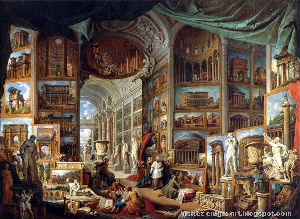 Giovanni Paolo Pannini,Galerie de la Rome antique