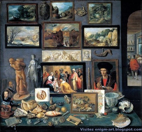 Frans Francken le Jeune, Cabinet d'un collectionneur, 1636 Frans Francken le Jeune, Cabinet d'un collectionneur, 1636
