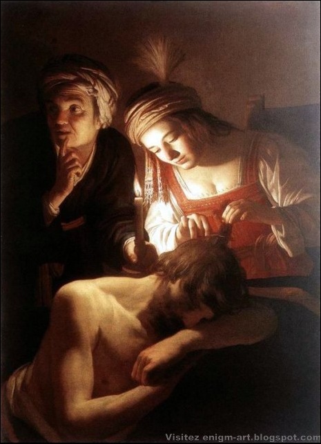 Gerrit Van Honthorst, Samson et Dalila, 1615 Gerrit Van Honthorst, Samson et Dalila, 1615