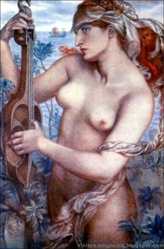 Dante Gabriel Rossetti, La sirène, 1873 Dante Gabriel Rossetti, La sirène, 1873