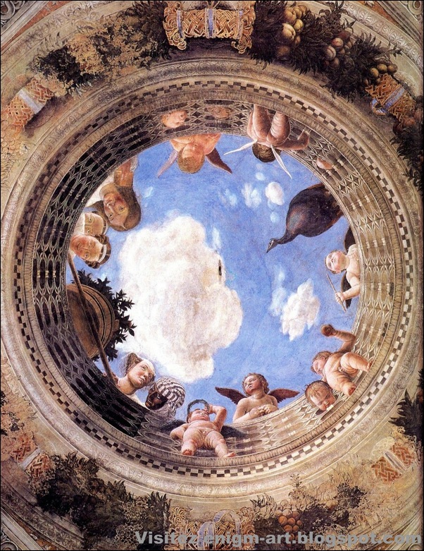 Andrea Mantegna, Oculus de la chambre des époux, 1465 Andrea Mantegna, Oculus de la chambre des époux, 1465