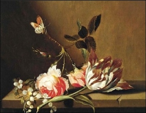 Marrel Jacob Frankental, Composition florale à la tulipe