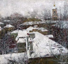Борисов Валентин Иванович Замоскворечье, холст, масло, 45х50 см., 1997 г