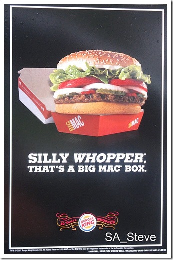 Burger king mcdonalds ad.