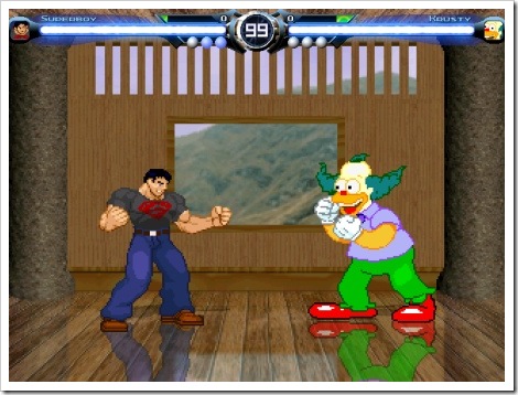 Combat Clown - Krusty the clown vs Superboy.