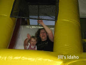 me and olivia on slide