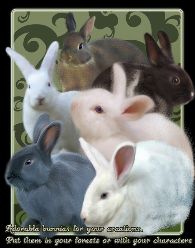 hand painted bunnies rabbits easter backgrounds png scrapbooking