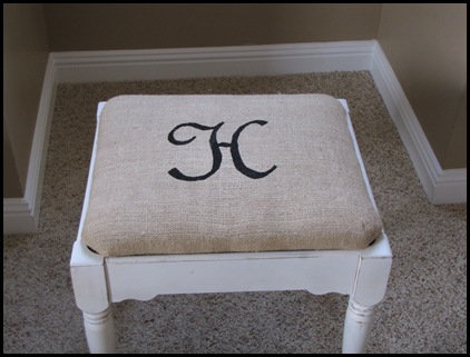 monogrammed stool