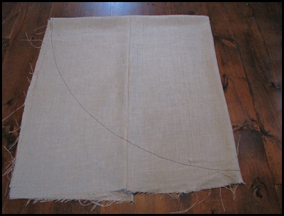 how to make a round burlap tablecloth