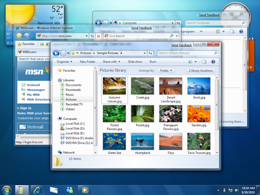 Windows 7 Screenshoots