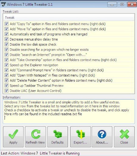 windows 7 little tweaker Free Windows 7 Tweaks