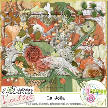 digital scrapbooking freebies   La Jolla collab