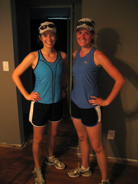 Robin and me after our long run. We match!