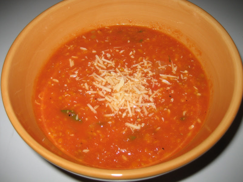Tomato carrot basil soup