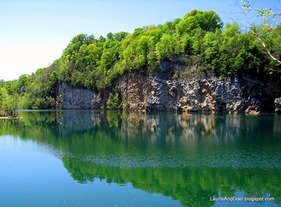 Flooded marble quarry at Ijams Nature Center