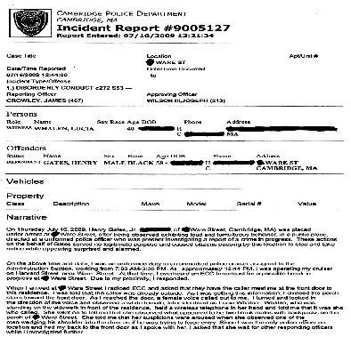 Gates Arrest Report