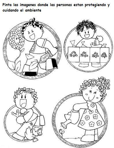 Imágenes para colorear del cuidado de la naturaleza - Imagui